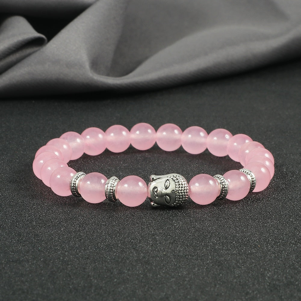 Reiki Tiger Eyes Beaded Buddha Bracelet Natural Stone