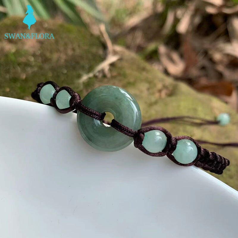 Natural Myanmar Jade Bracelet Jewelry Unisex Green