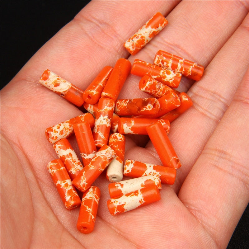 Cylinder Shape Stone Beads Jaspers