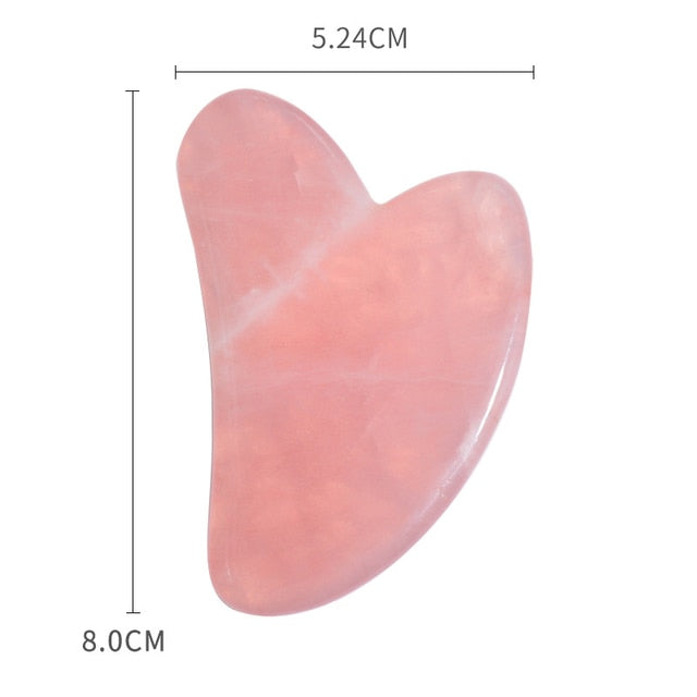 Green Jade Gua Sha Natural Stone Smooth Cold