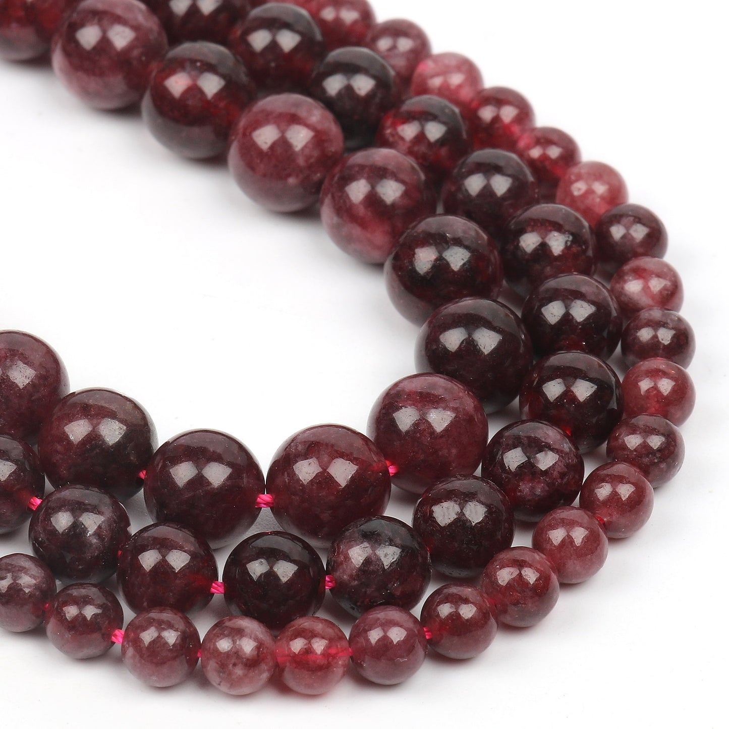 Natural Dark Red Garnet Beads For Jewelry Making