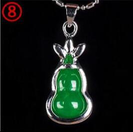 Natural Green Hetian Jade Pendant 925 Silver