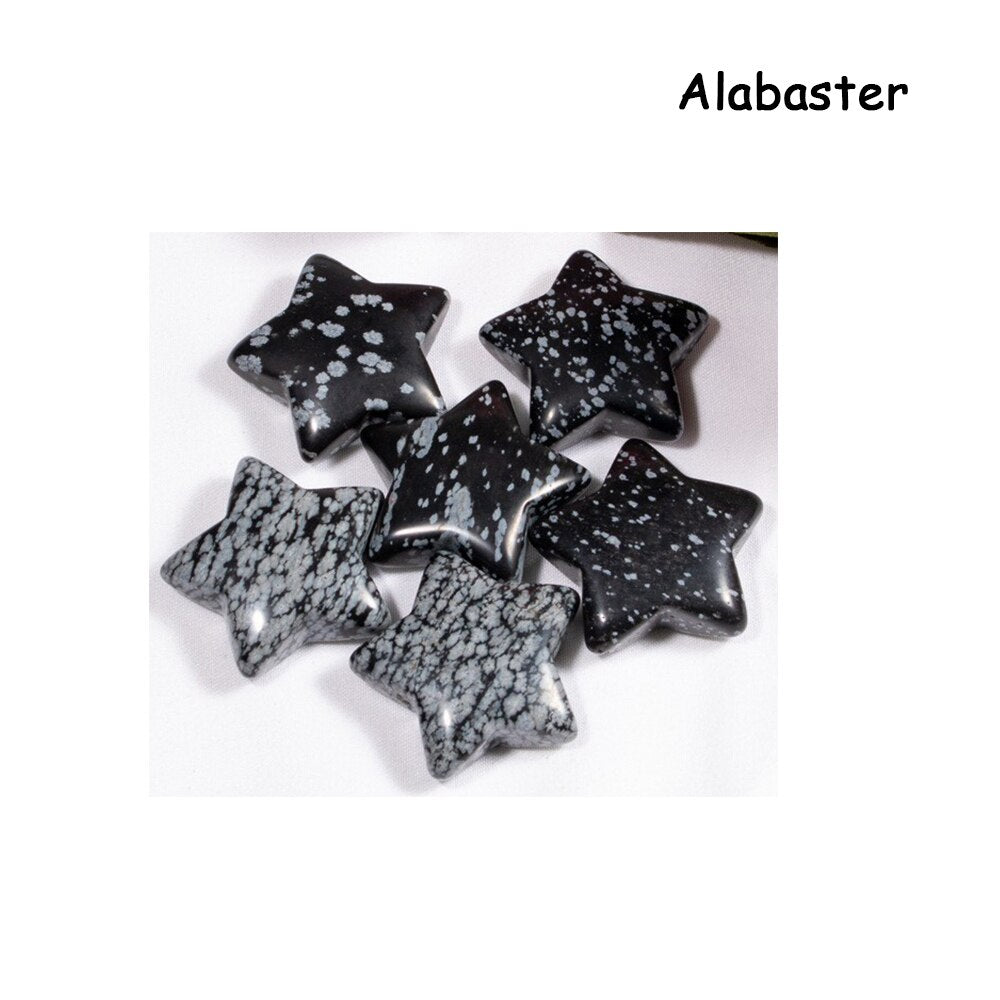 Pentagram Statue Rose Quartz Amethyst Healing Crystal