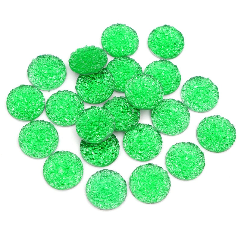 Fashion Mix Colors Natural Stone Convex Flat back