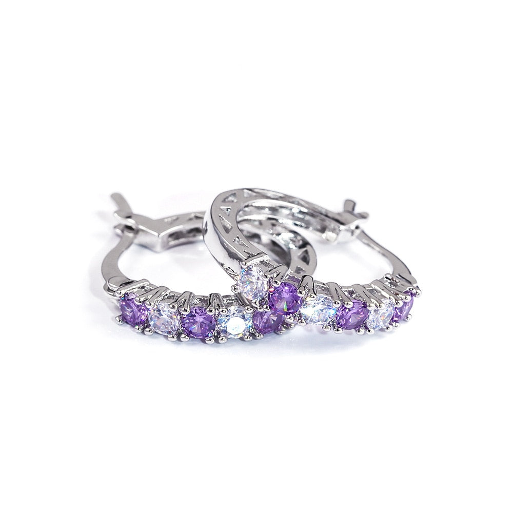 Earrings For Women With Round Sapphire Gemstones