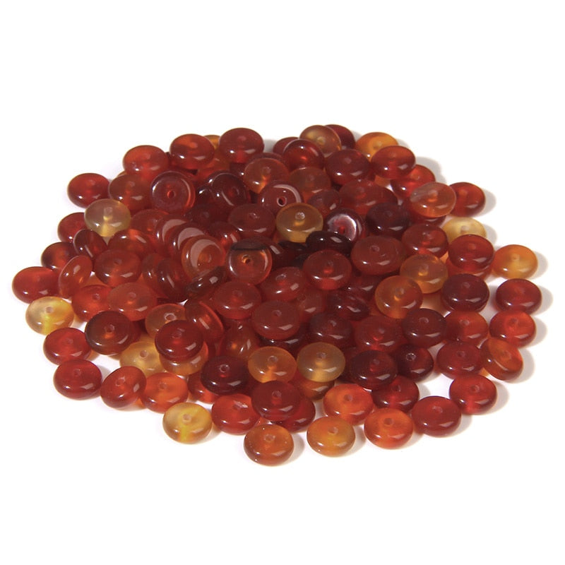 Natural Stone Slice Bead Agates Jades Flat Spacer