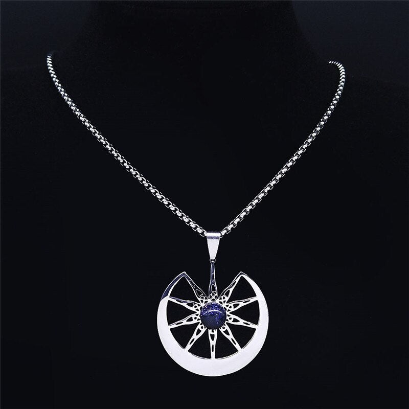Witchcraft Ten-Pointed Star Moon Natural Stone