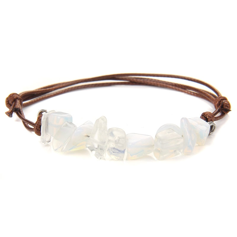 Irregular Natural Crystals Chakras Stone Bracelet