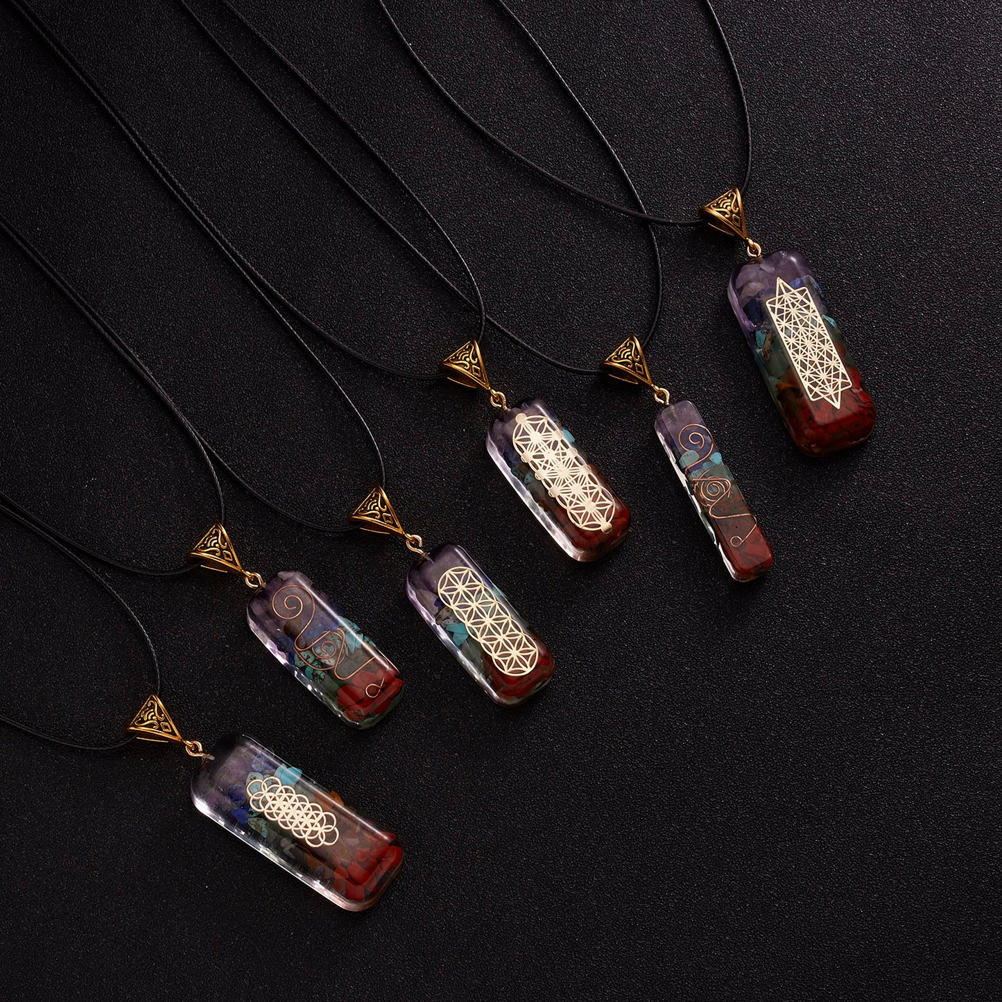 Charm Seven Chakras Healing Necklace