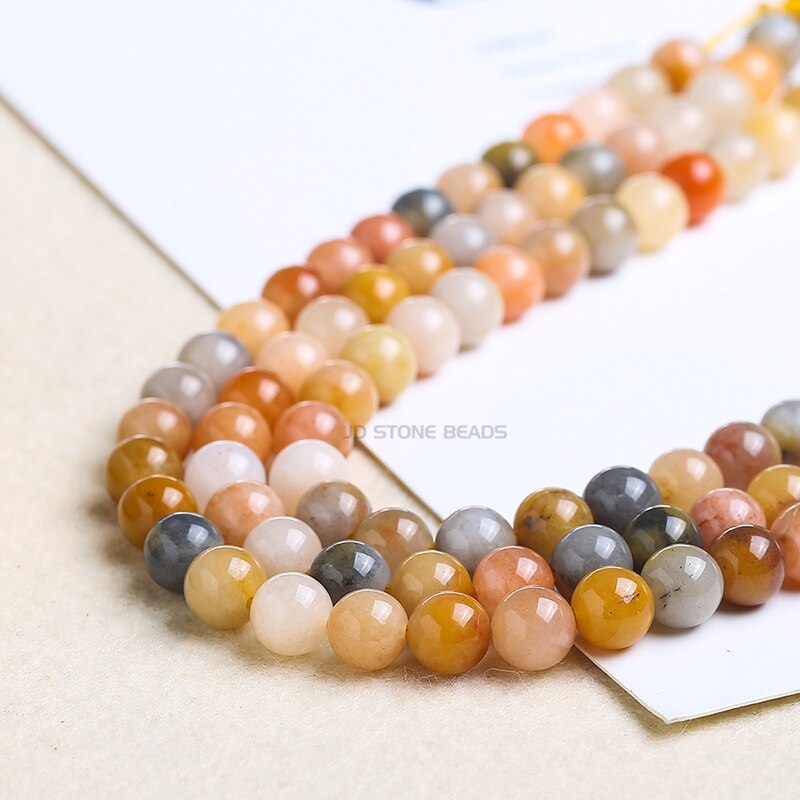 Natural Stone Gold Jades Spacer Beads For Jewelry