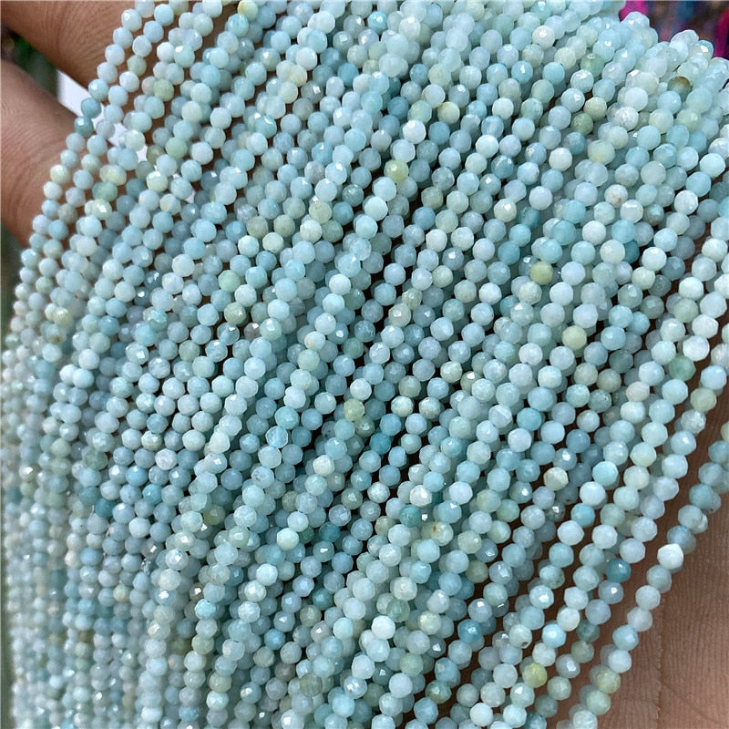 Natural Stone Beads Blue Quartzs Crystal Turquois