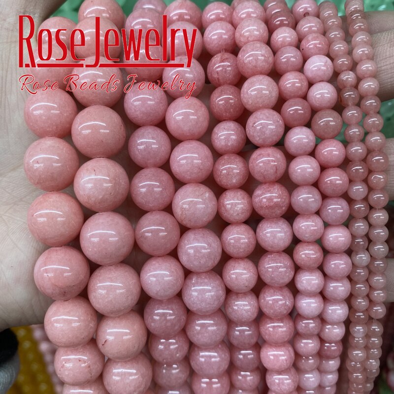 Chalcedony Jades Round Loose Spacer Stone Beads
