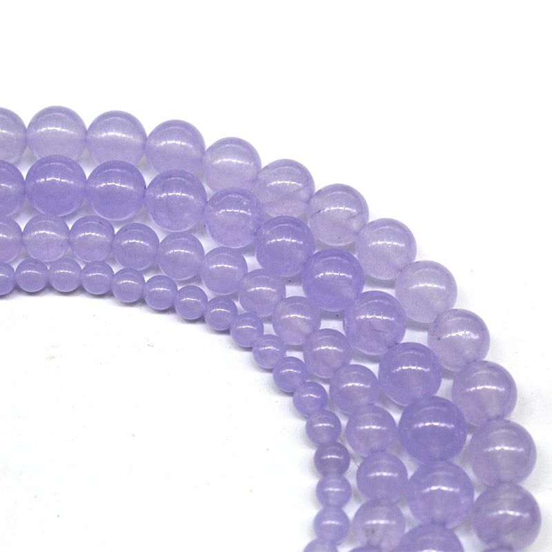 Stone Lavender Violet Chalcedony Jades Round