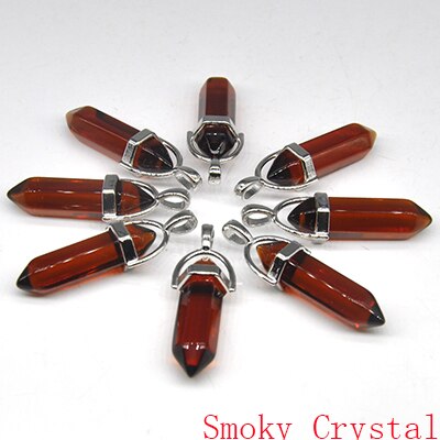 Natural Stone Hexagonal Quartz Pendulum Column Crystal