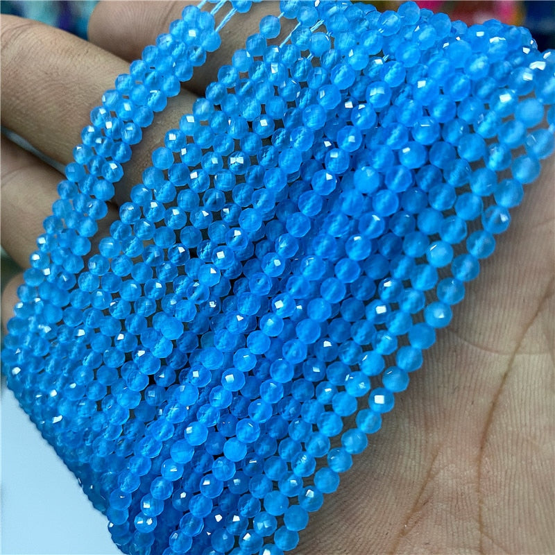 Natural Stone Beads Blue Quartzs Crystal Turquois