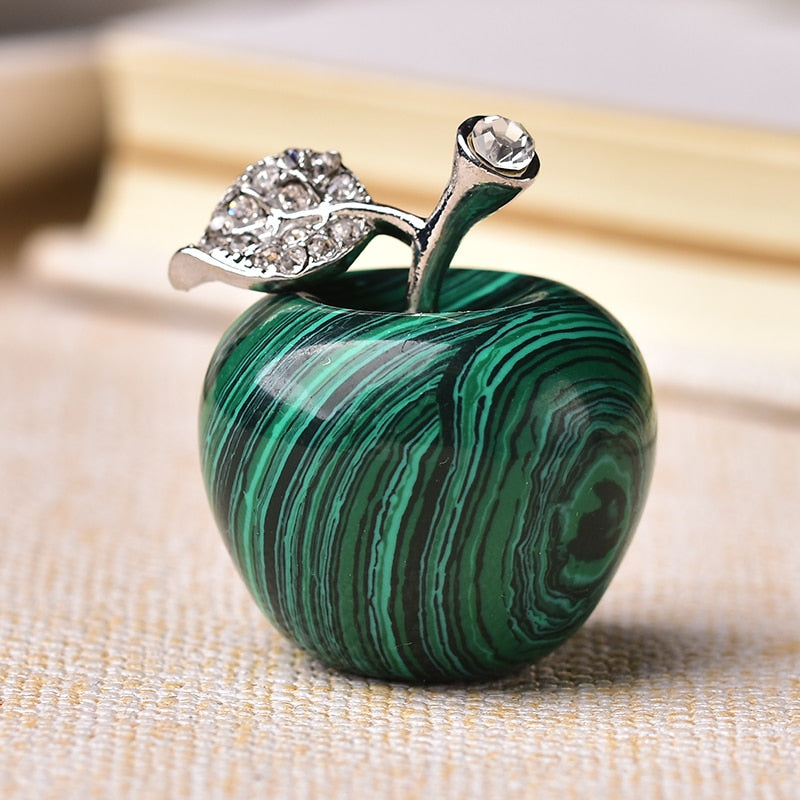 Natural crystal Colorful quartz stone opal apple