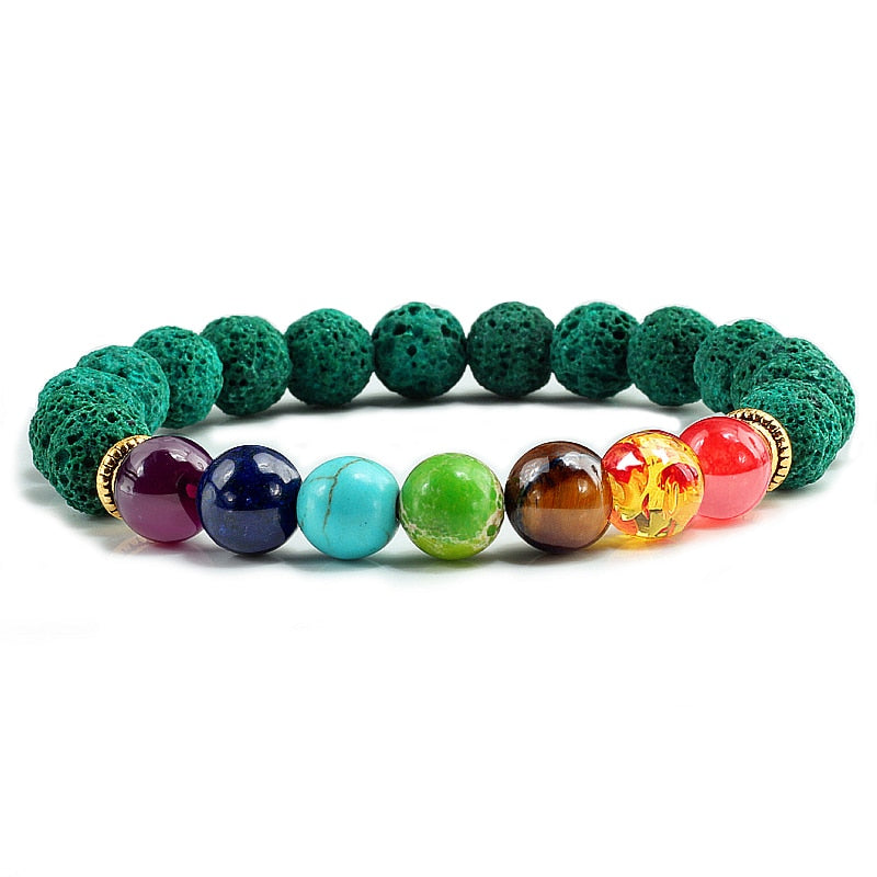 Stone Tiger Eye 7 Chakra Bracelets & Bangles