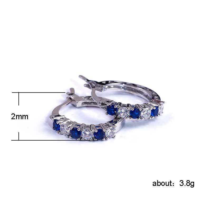Earrings For Women With Round Sapphire Gemstones