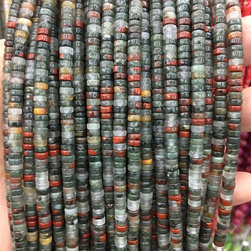 Green Imperial Jasper Turquoise Disc Round Heishi Beads