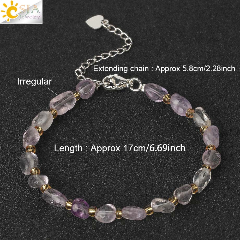 Irregular Natural Gem Stone Bracelet for Women Chip