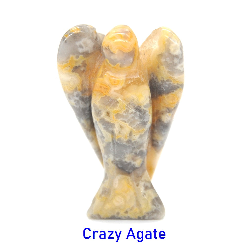 Guardian Angel Figurine Natural Healing Crystal Gem