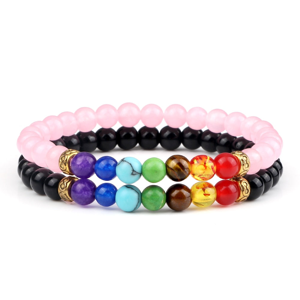 Balance Buddha Reiki Prayer Tiger Eyes Black Beads