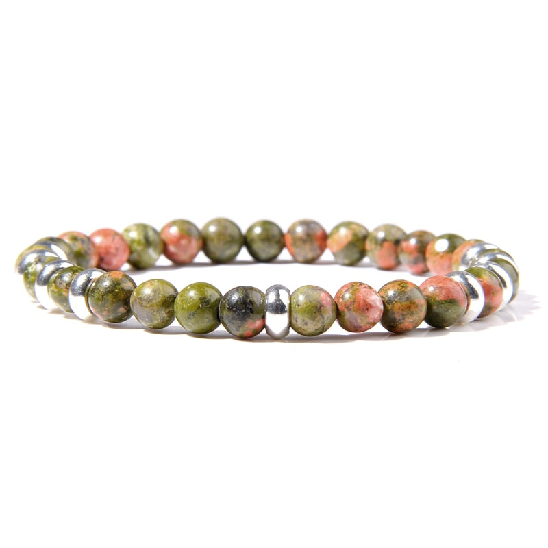 Hematite Bracelets Matte Rainbow Flash Moonstone