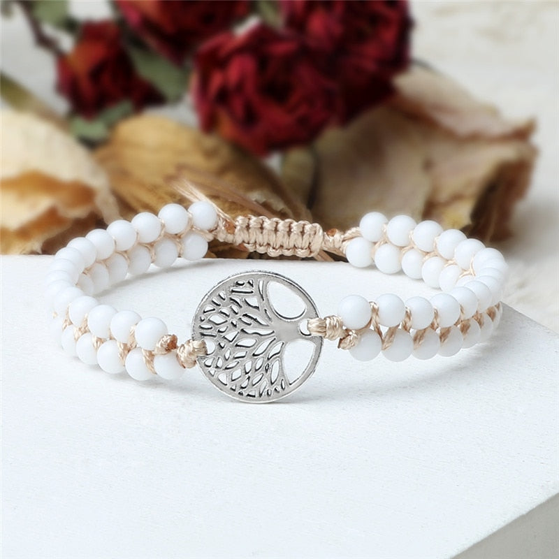 Tree of Life Charm Bracelets Handmade Stone