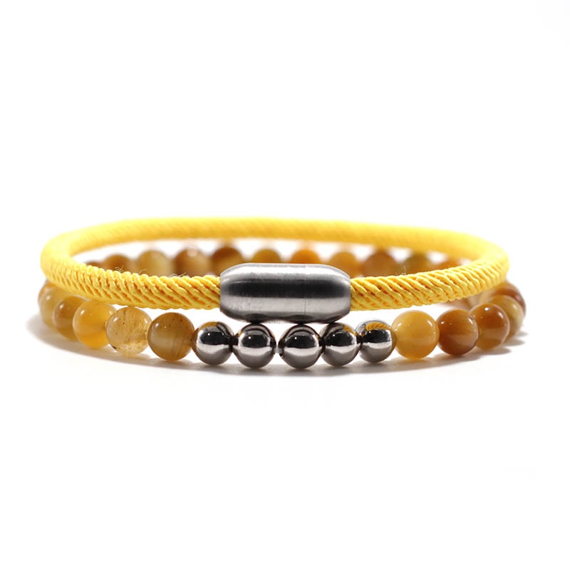 Bracelet Homme Lucky Red Thread Magnet Tiger Eye