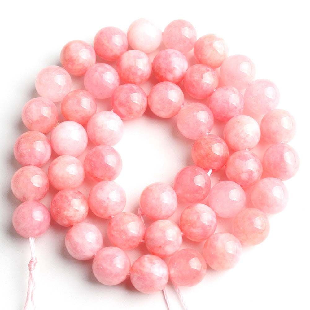 Natural Gems Jades Stone Beads Multicolor Chalcedonies