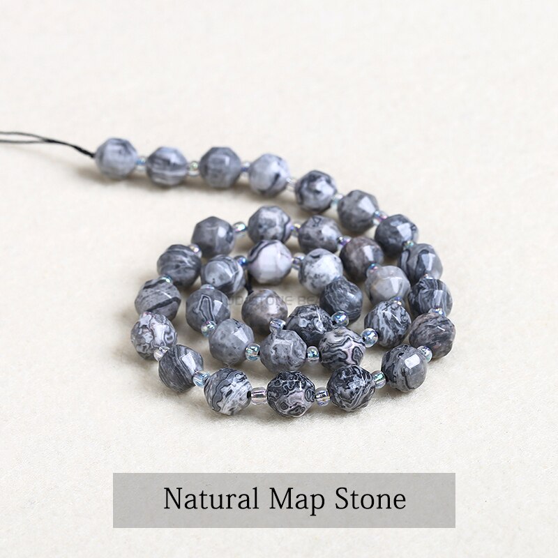 Natural Olive Beads Jasper Opal Howlite Lepidolite Stone