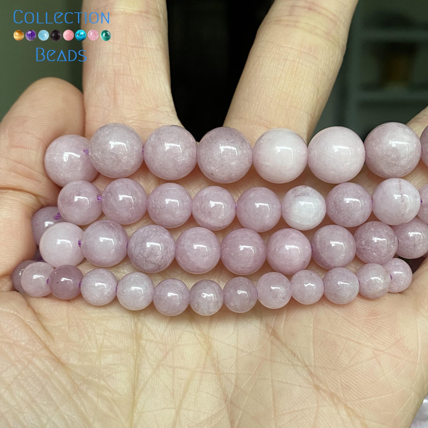 Natural Kunzite Purple Spodumene Jades Stone Spacer