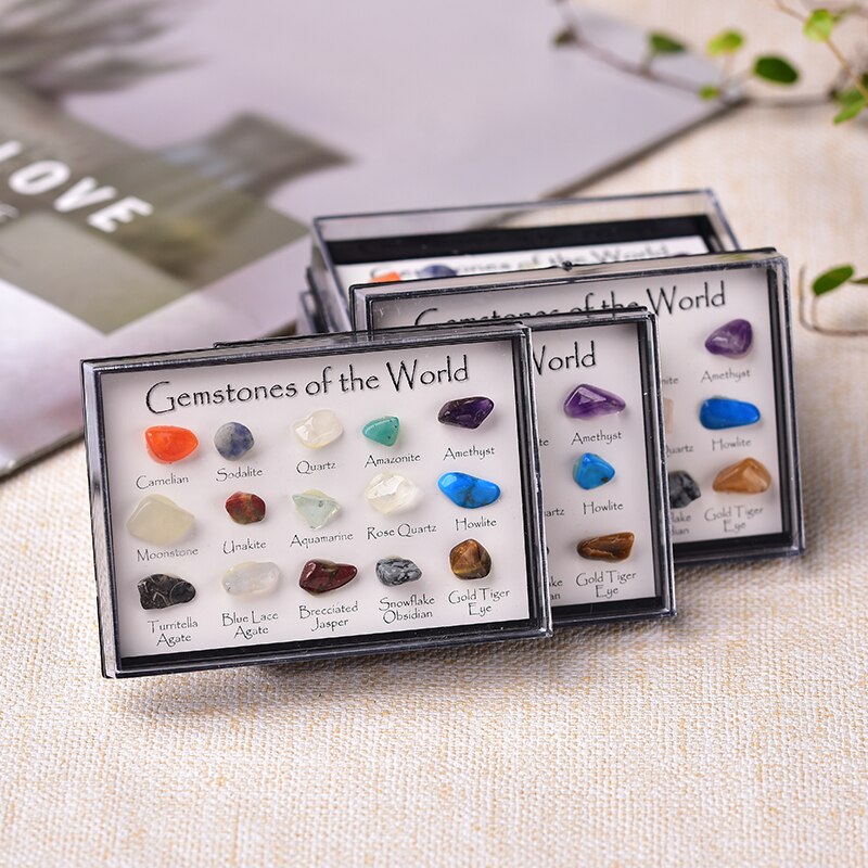 Natural Crystal Stone 15 in 1 Rock Mineral