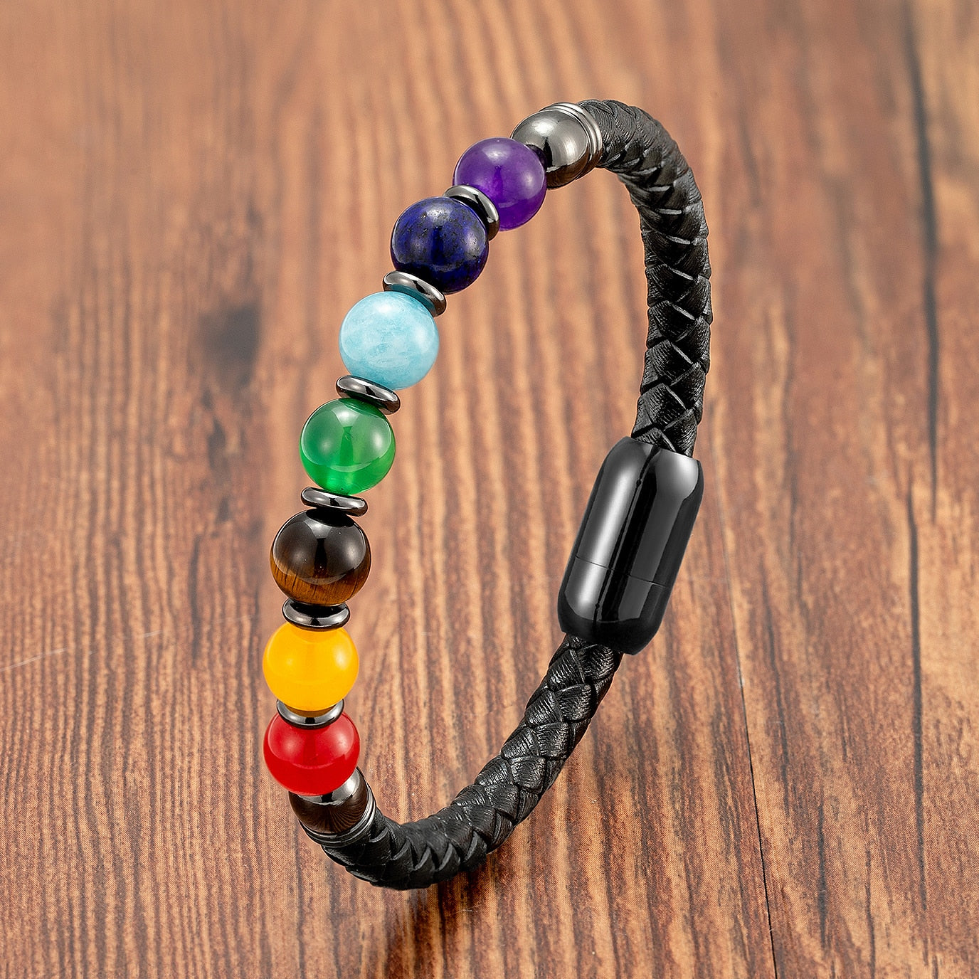 Chakra Bracelet For Women Round Natural Stone