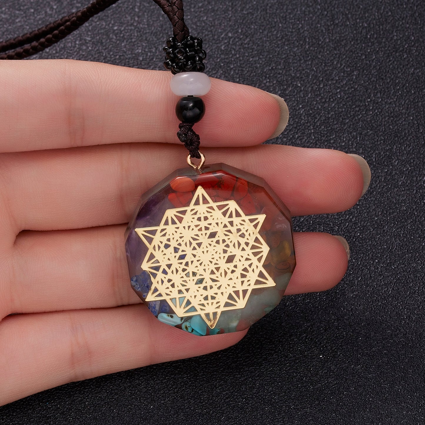 Charm Seven Chakras Healing Necklace