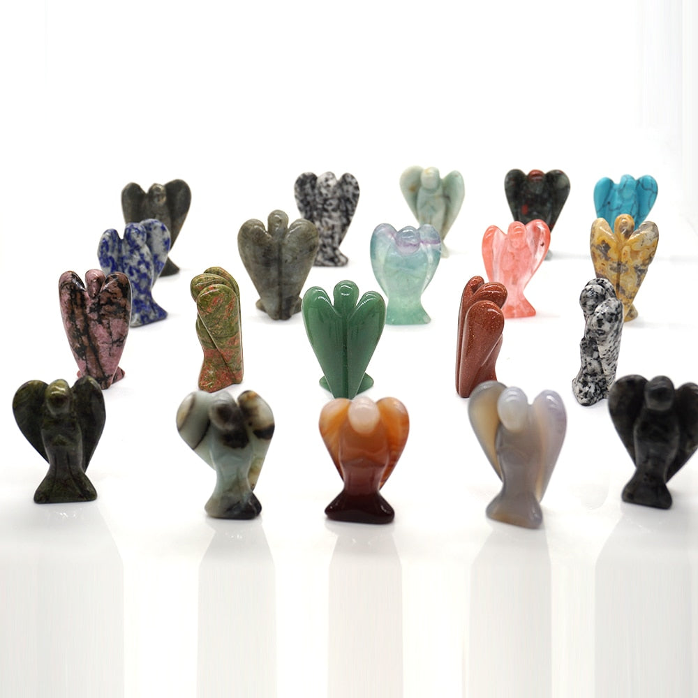 Guardian Angel Figurine Natural Healing Crystal Gem