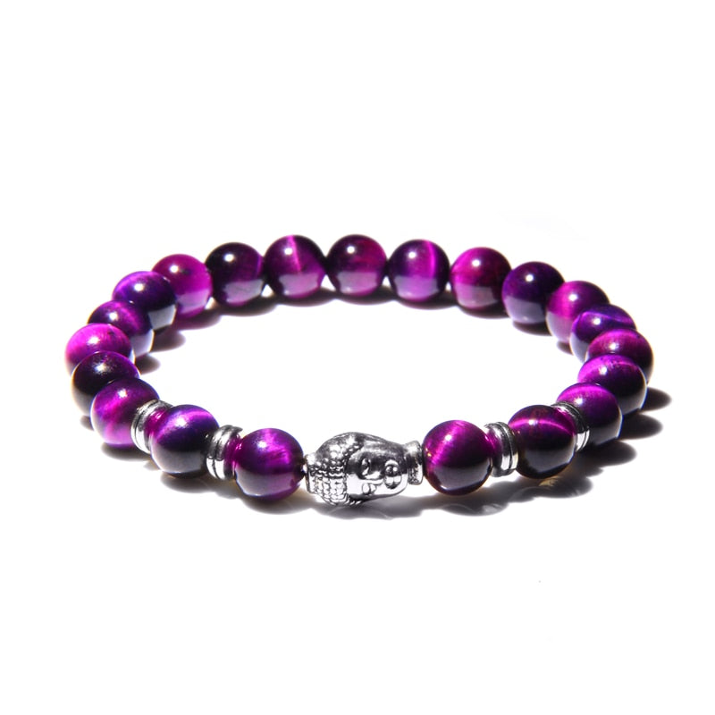 Fashion Natural Royal Blue Tiger Eye Stone Beads Bracelet
