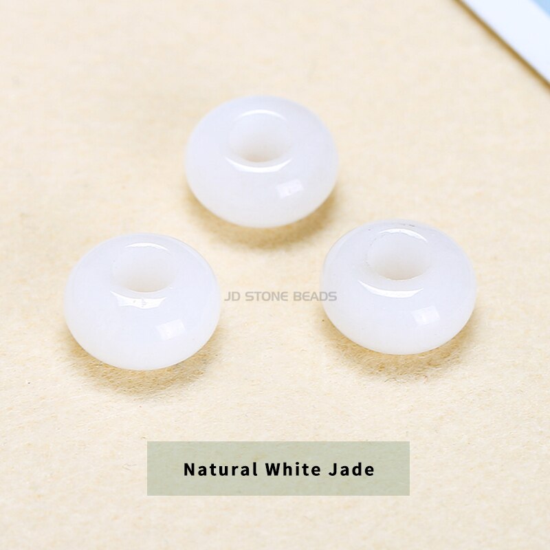 Natural Agate Jade Quartz Stone Big Hole Beads
