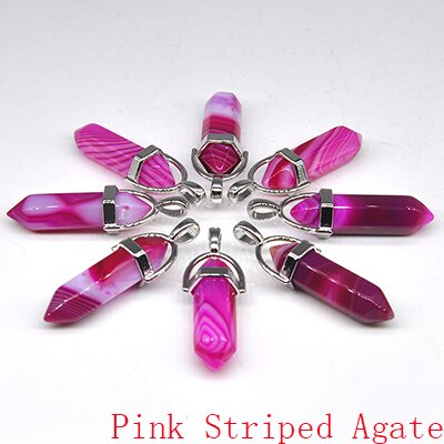 Natural Stone Hexagonal Quartz Pendulum Column Crystal