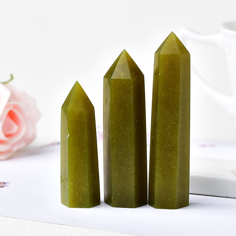 Natural Crystal Point Olivine Healing