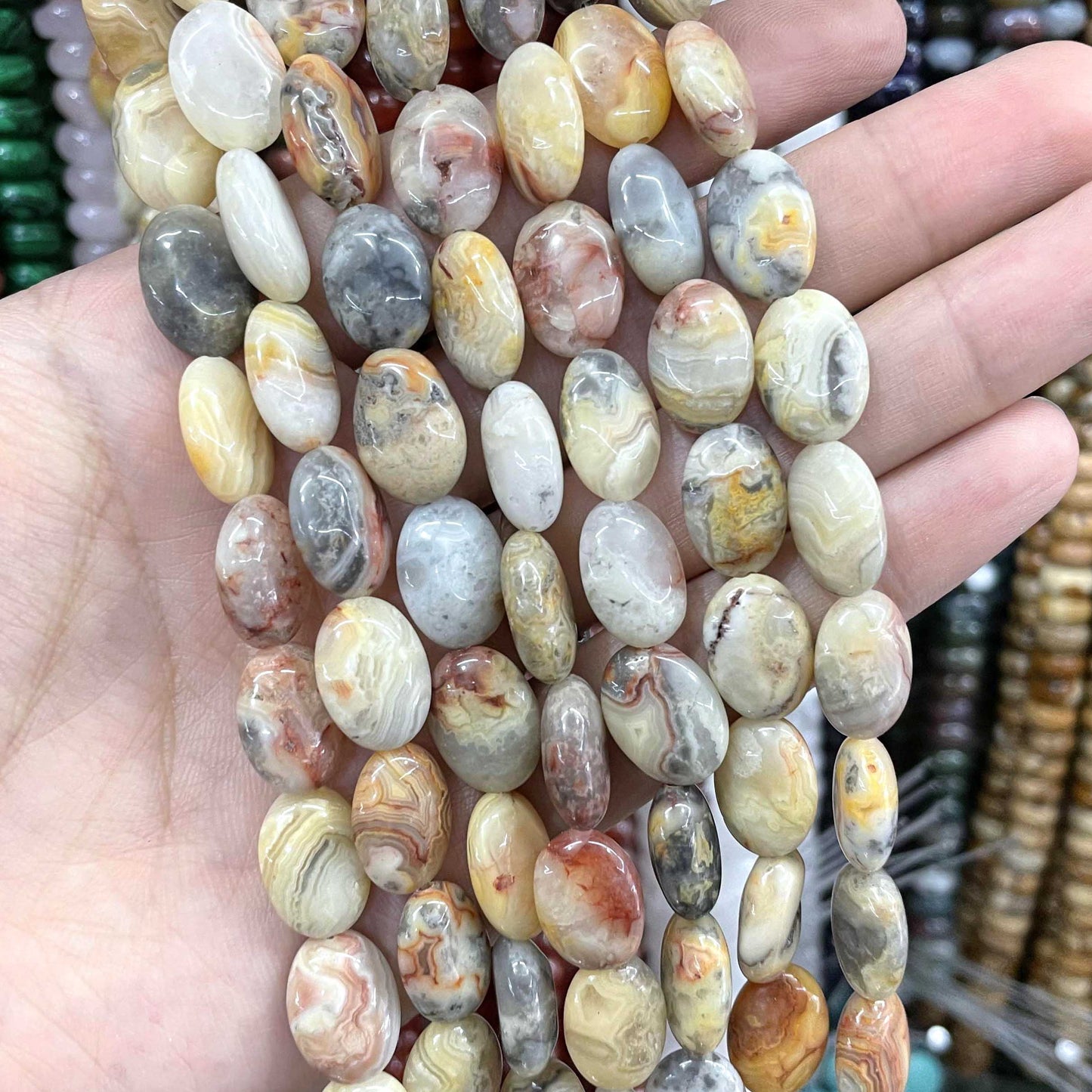 Agates Jades Crystal Loose Spacer Beads