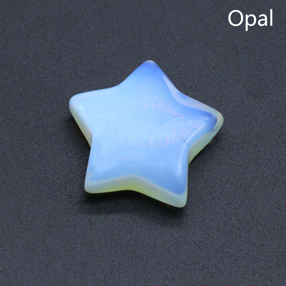 Pentagram Statue Rose Quartz Amethyst Healing Crystal