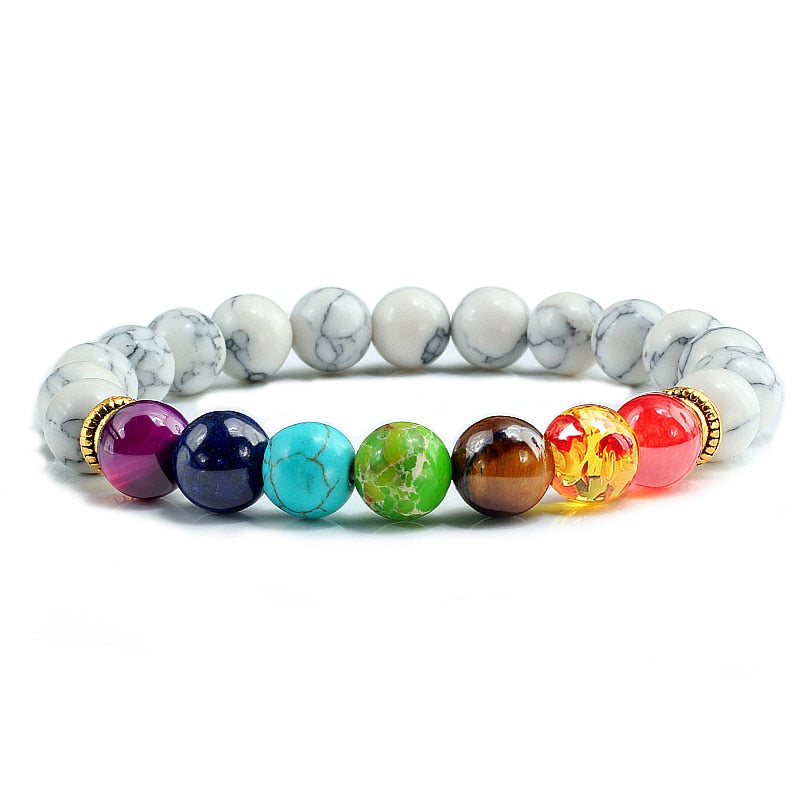 Stone Tiger Eye 7 Chakra Bracelets & Bangles