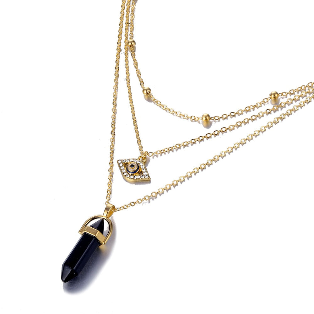 FNIO Crystal Pendant Necklace For Women