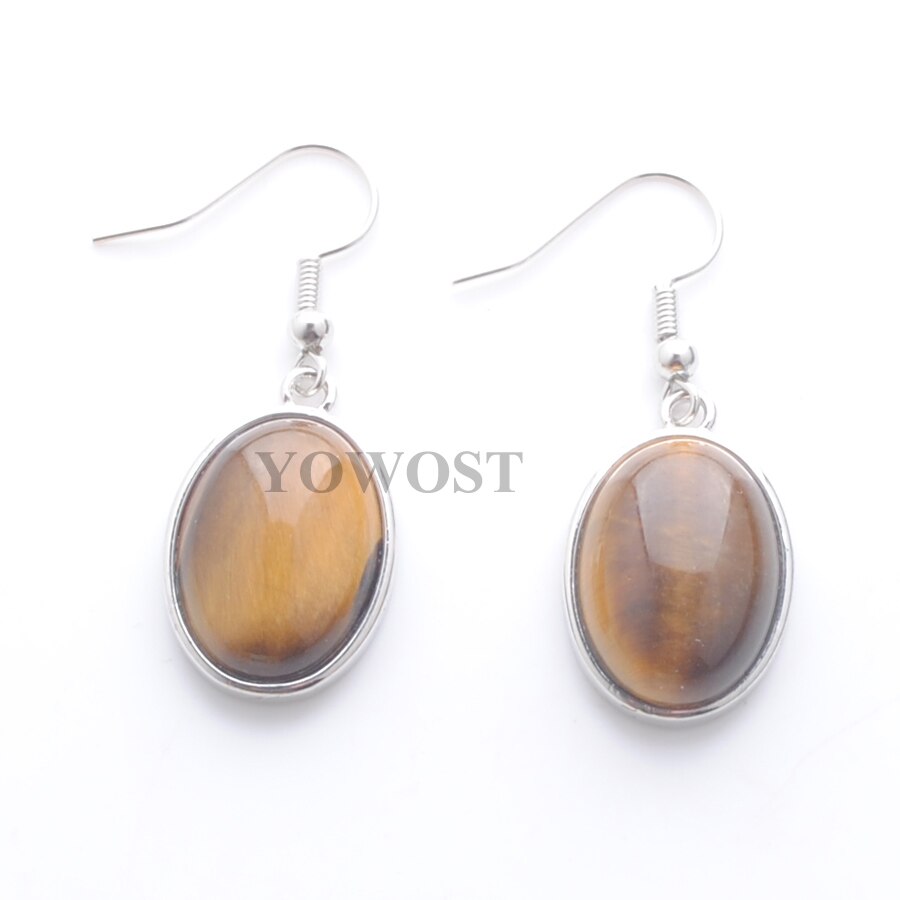 1 Pairs Natural Stone Dangle Earrings Beads