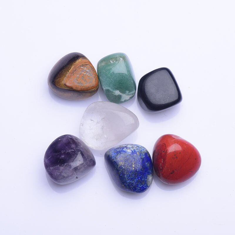 Natural Quartz Seven Chakra Stone 7 Colors Set Yoga