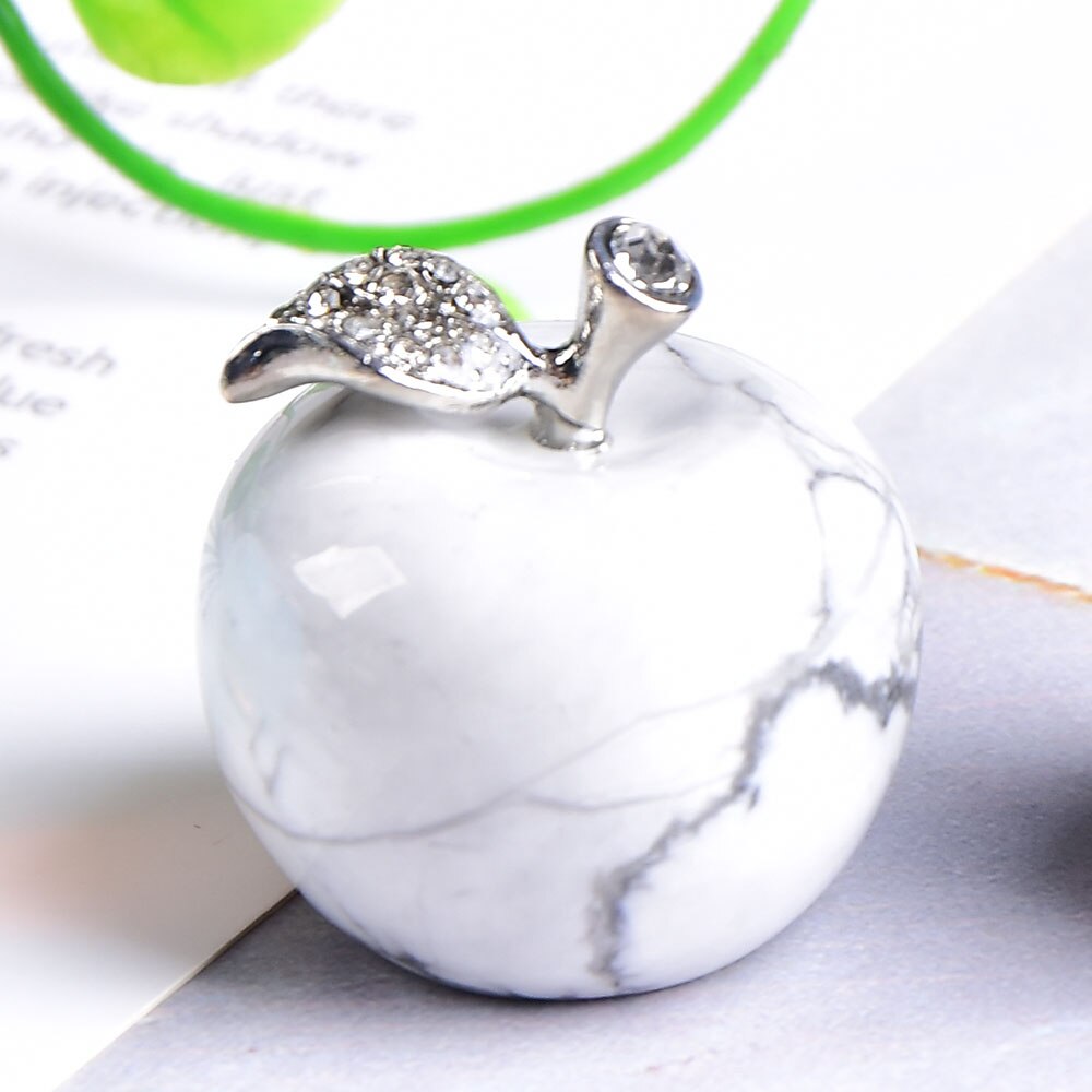 Natural crystal Colorful quartz stone opal apple