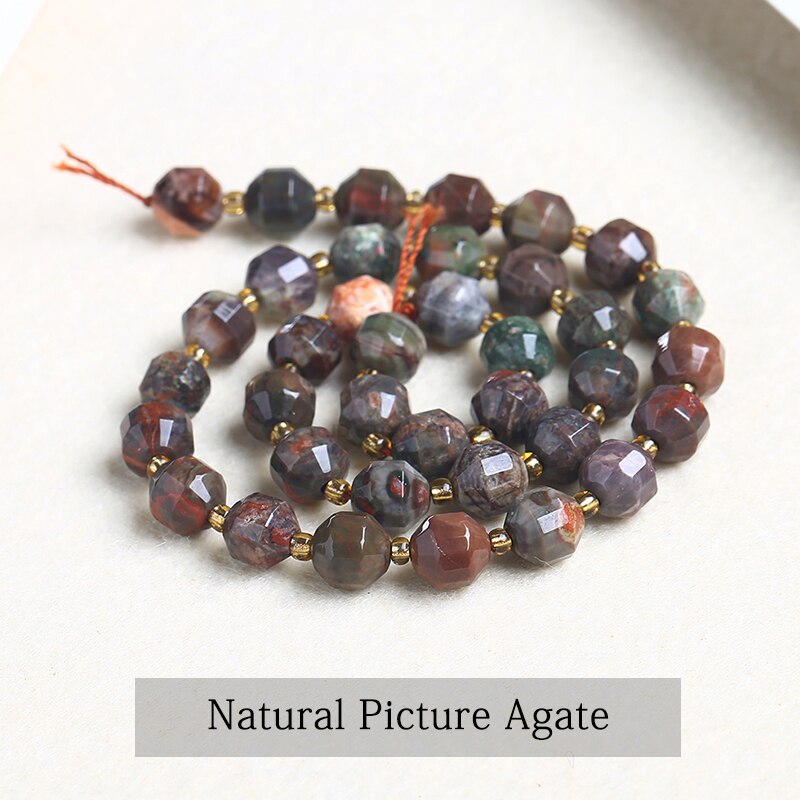 Natural Olive Beads Jasper Opal Howlite Lepidolite Stone