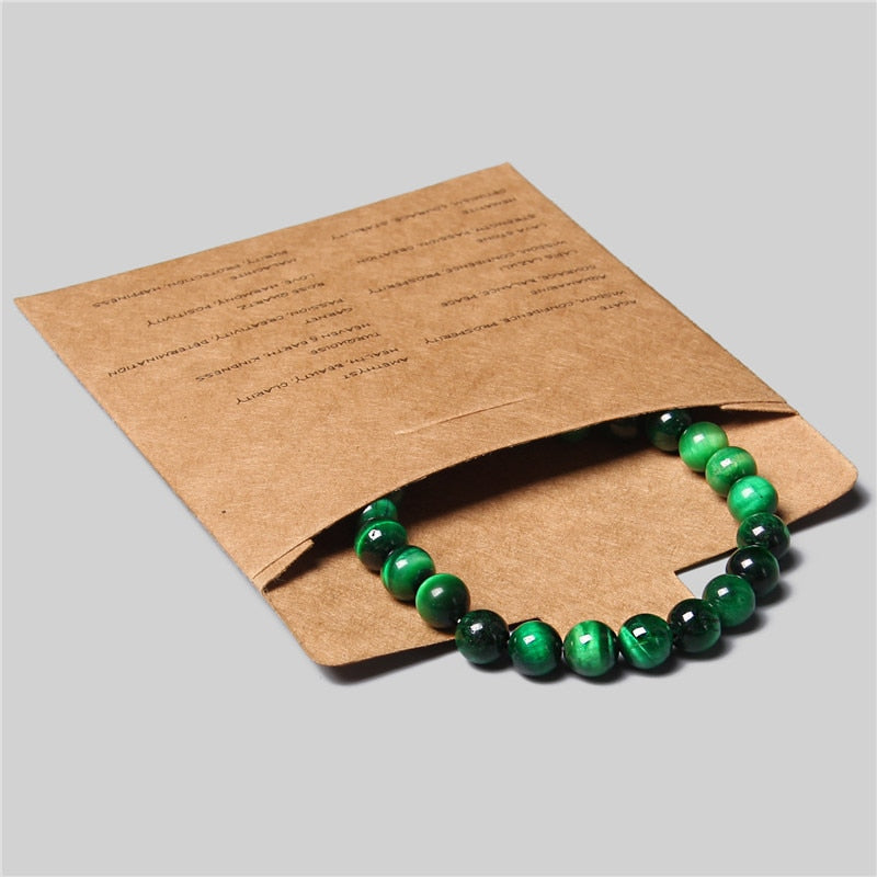 Men Bracelet Natural Hematite Tiger Eye Bead