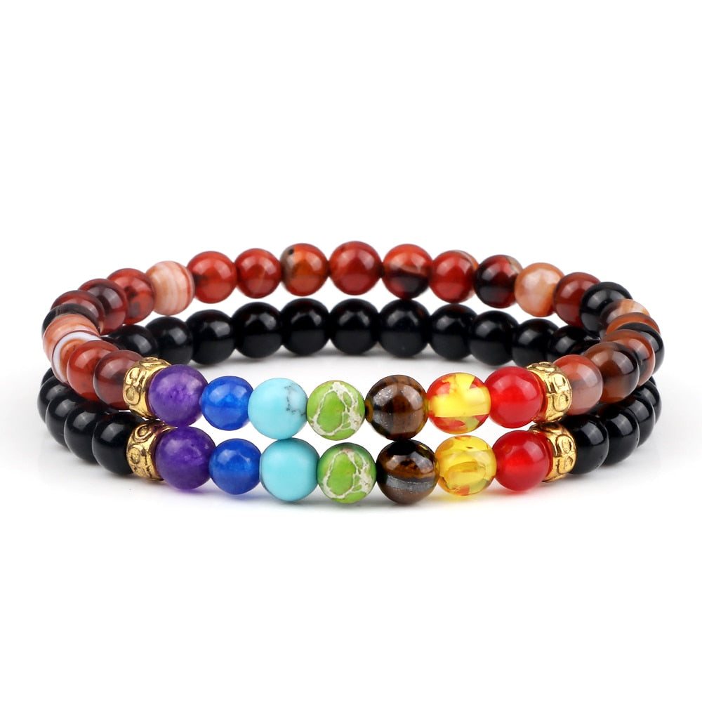 Balance Buddha Reiki Prayer Tiger Eyes Black Beads
